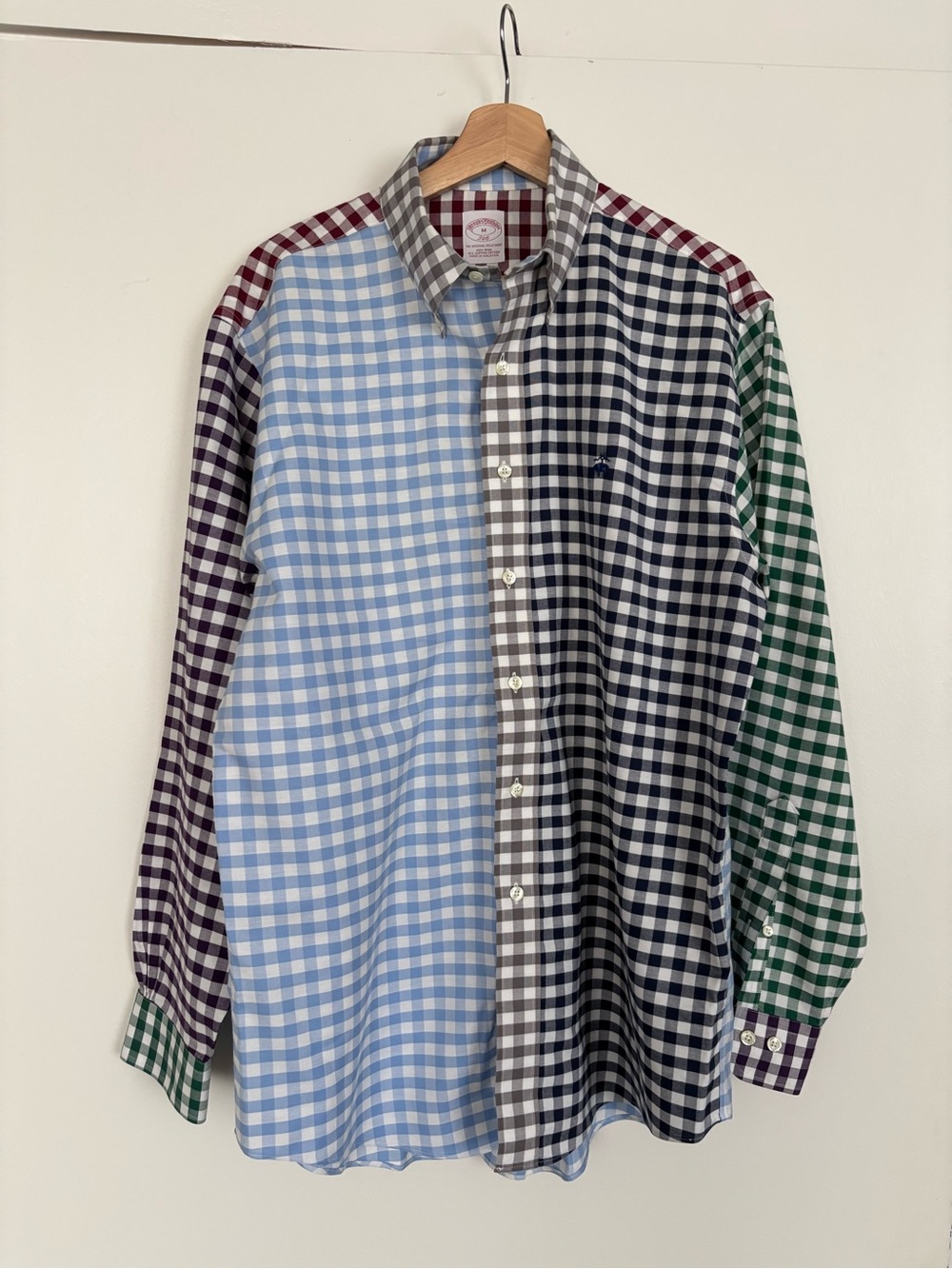 Brooks Bros. Men's Multi-Color Gingham Button-Down Shirt size M -Worn 1X